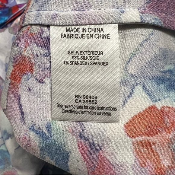 Theory Harida Perplexing Print Silk Watercolor Sleeveless Dress - Picture 6 of 11